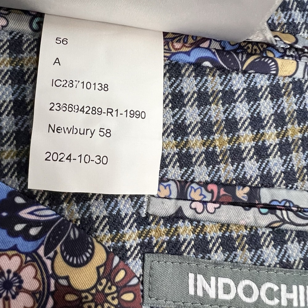Indochino Custom Blazer Sport Coat Mens 46R Tailored Navy/Blue/yellow Soft‎ Knit - Picture 12 of 14